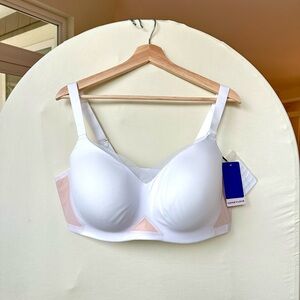 NWT Honeylove Crossover Bra Astral White Original size 42DD (E)